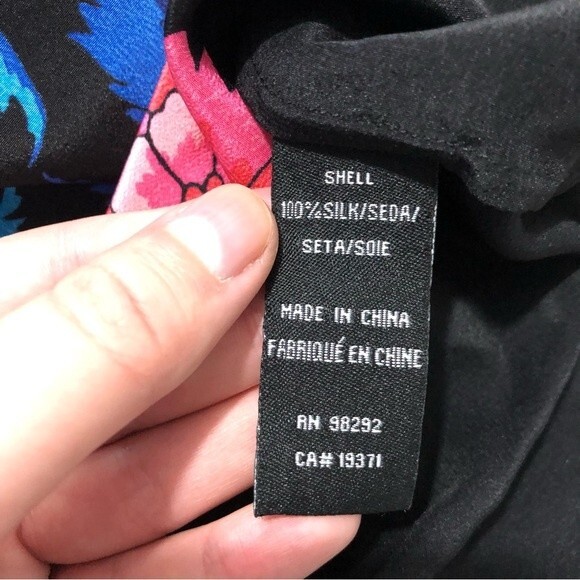 Tibi Peacock Floral Printed Tank Size 8 - Picture 10 of 11